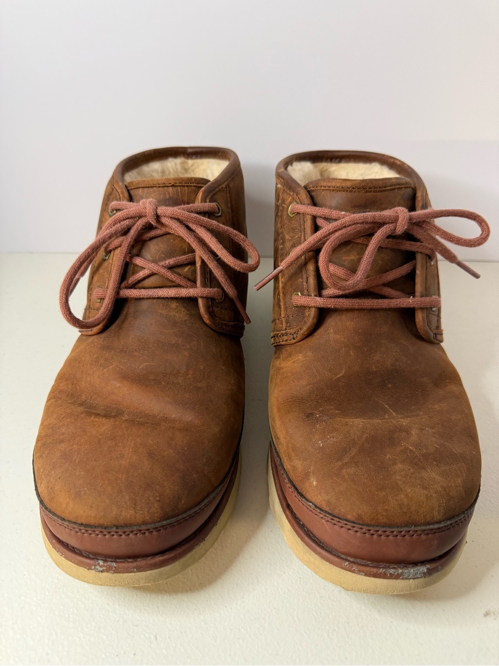 UGG Neumel Men 10 Waterproof Leather Chukka Boots Brown